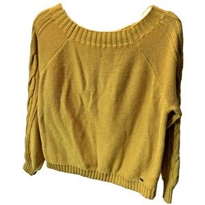Hollister Womens Long Sleeve Yellow Sweater Size Small